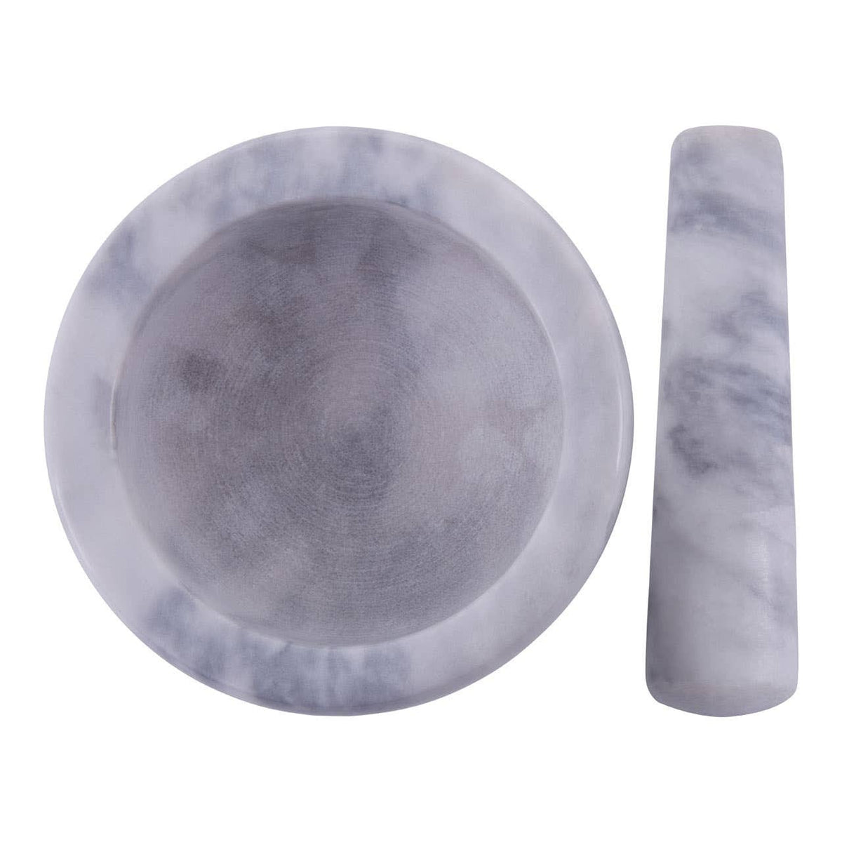 Esperance Accessories Salerno Grey Marble Bowl Shape Mortar and Pestle House of Isabella UK