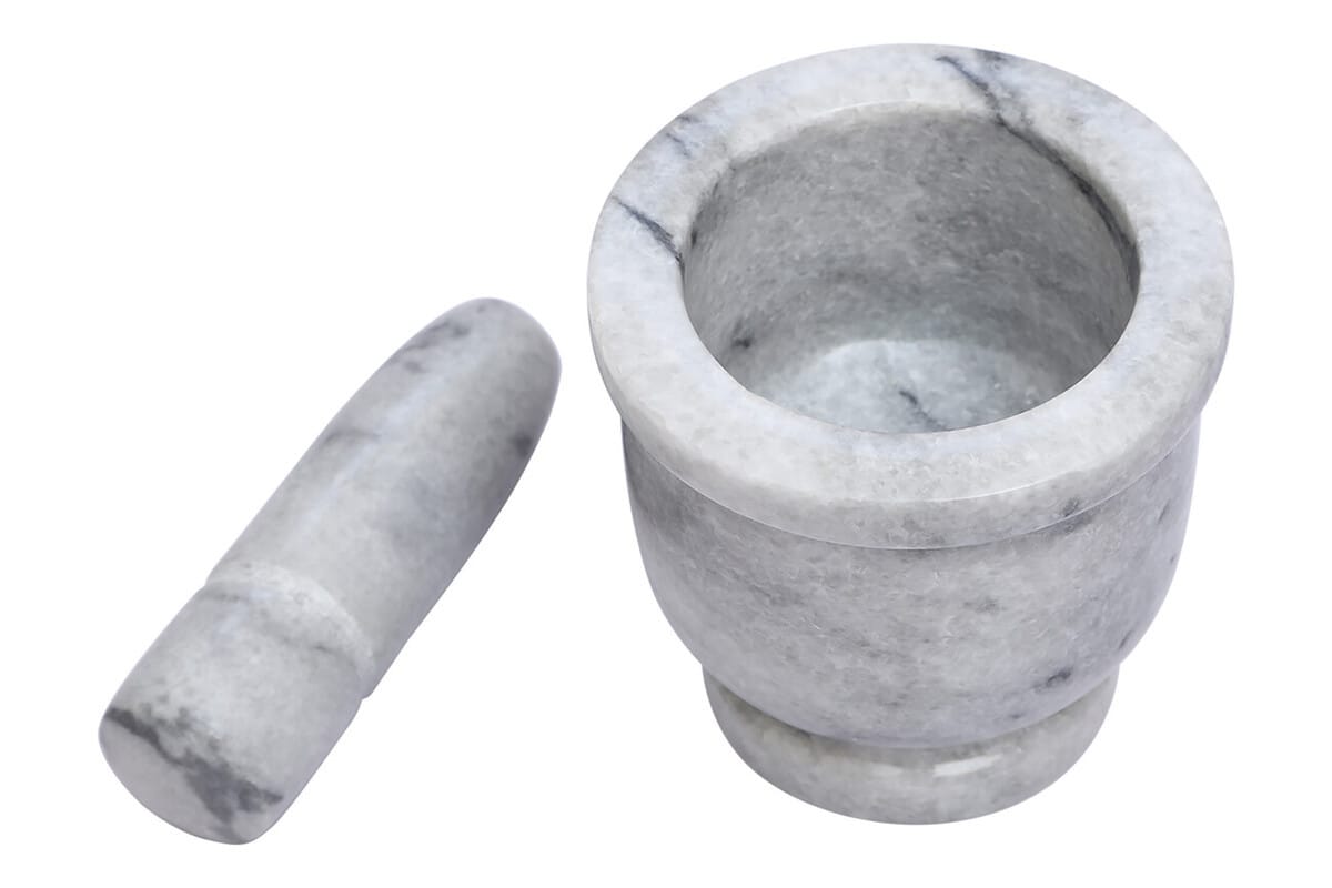 Esperance Accessories Salerno White Marble Large Mortar and Pestle House of Isabella UK