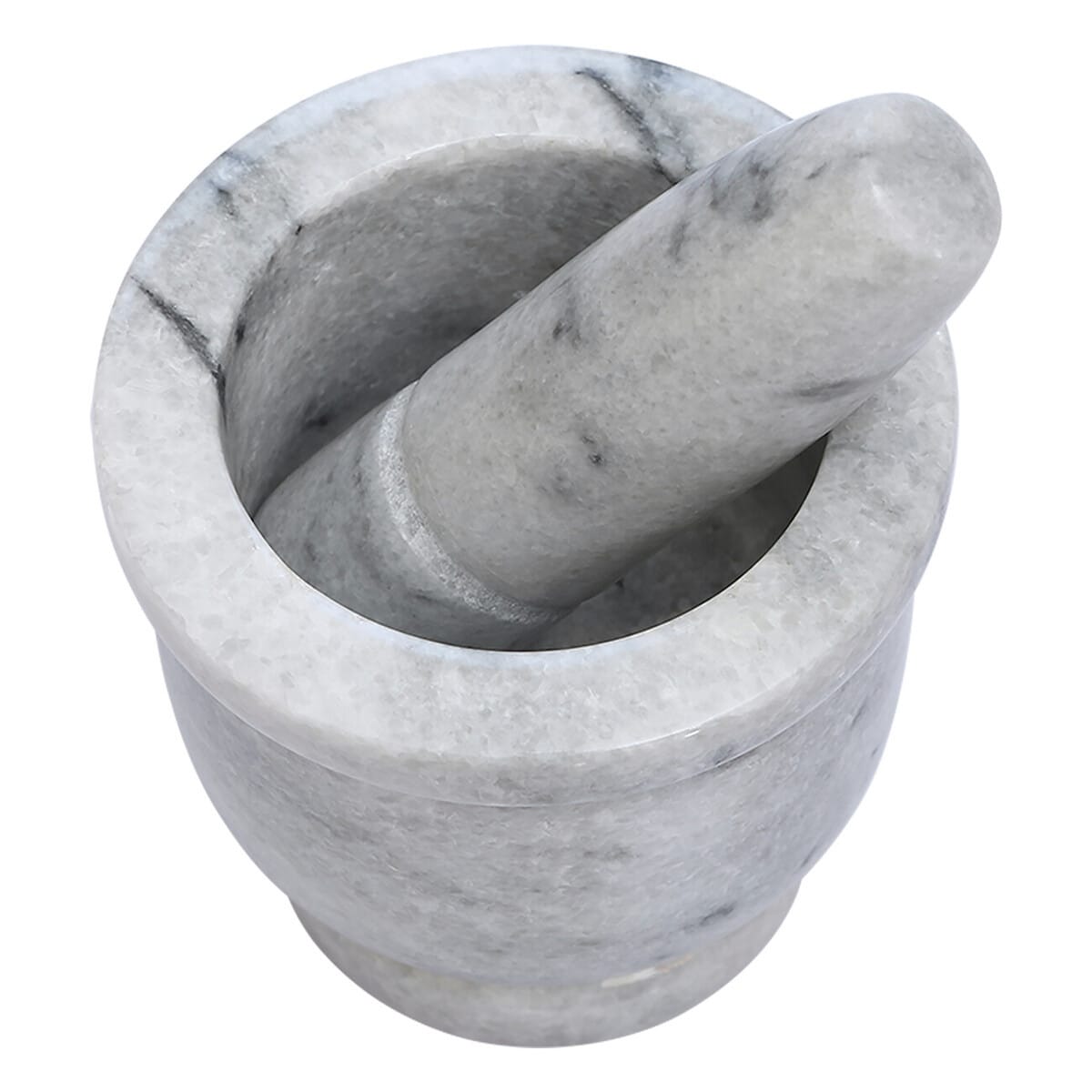 Esperance Accessories Salerno White Marble Large Mortar and Pestle House of Isabella UK