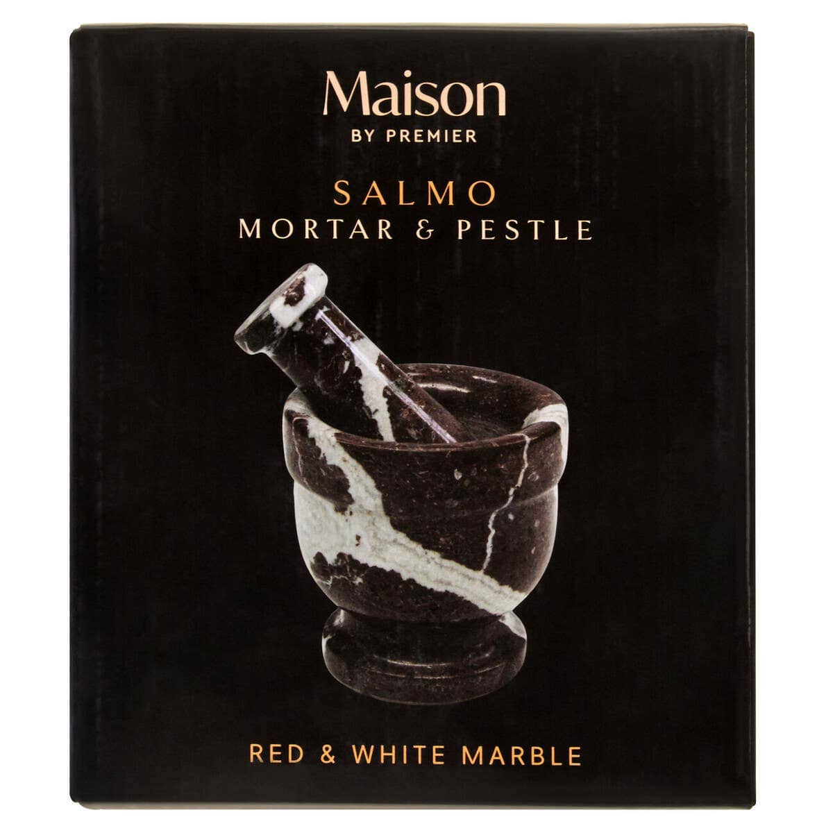Esperance Accessories Salmo Red and White Marble Mortar and Pestle House of Isabella UK