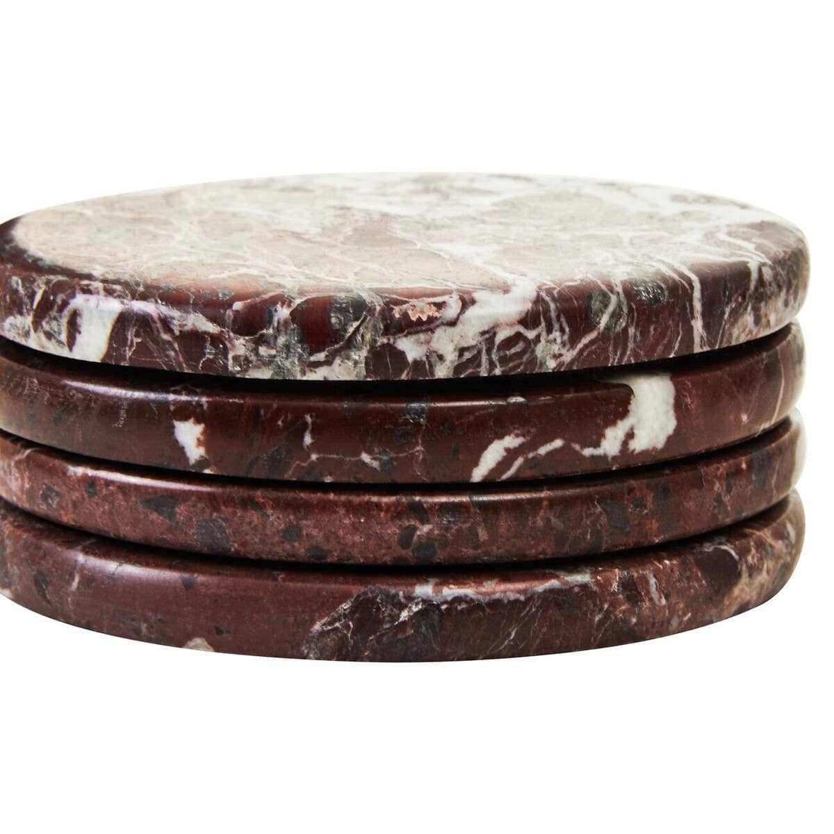 Esperance Accessories Salmo Set of Four Red Marble Coasters House of Isabella UK