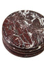 Esperance Accessories Salmo Set of Four Red Marble Coasters House of Isabella UK
