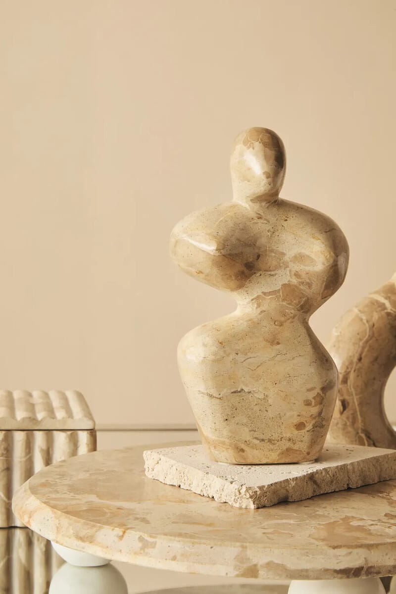 Esperance Accessories Santino Chocolate Marble Abstract Sculpture House of Isabella UK