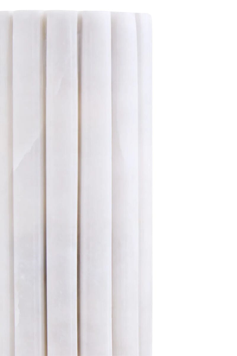 Esperance Accessories Savio White Fluted Marble Vase House of Isabella UK