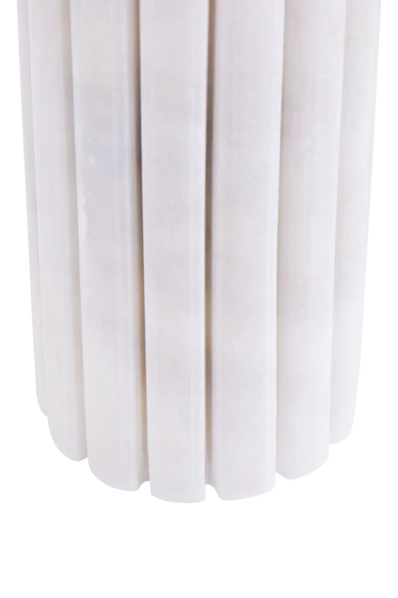 Esperance Accessories Savio White Fluted Marble Vase House of Isabella UK