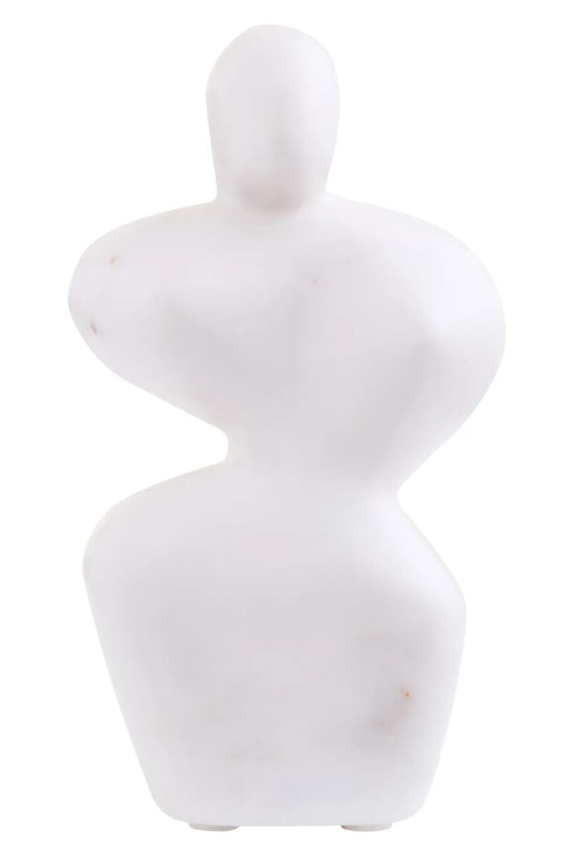 Esperance Accessories Savio White Marble Abstract Sculpture House of Isabella UK