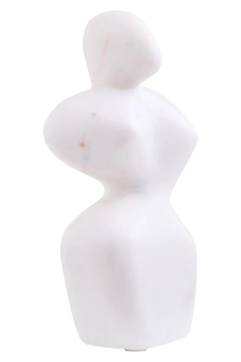 Esperance Accessories Savio White Marble Abstract Sculpture House of Isabella UK