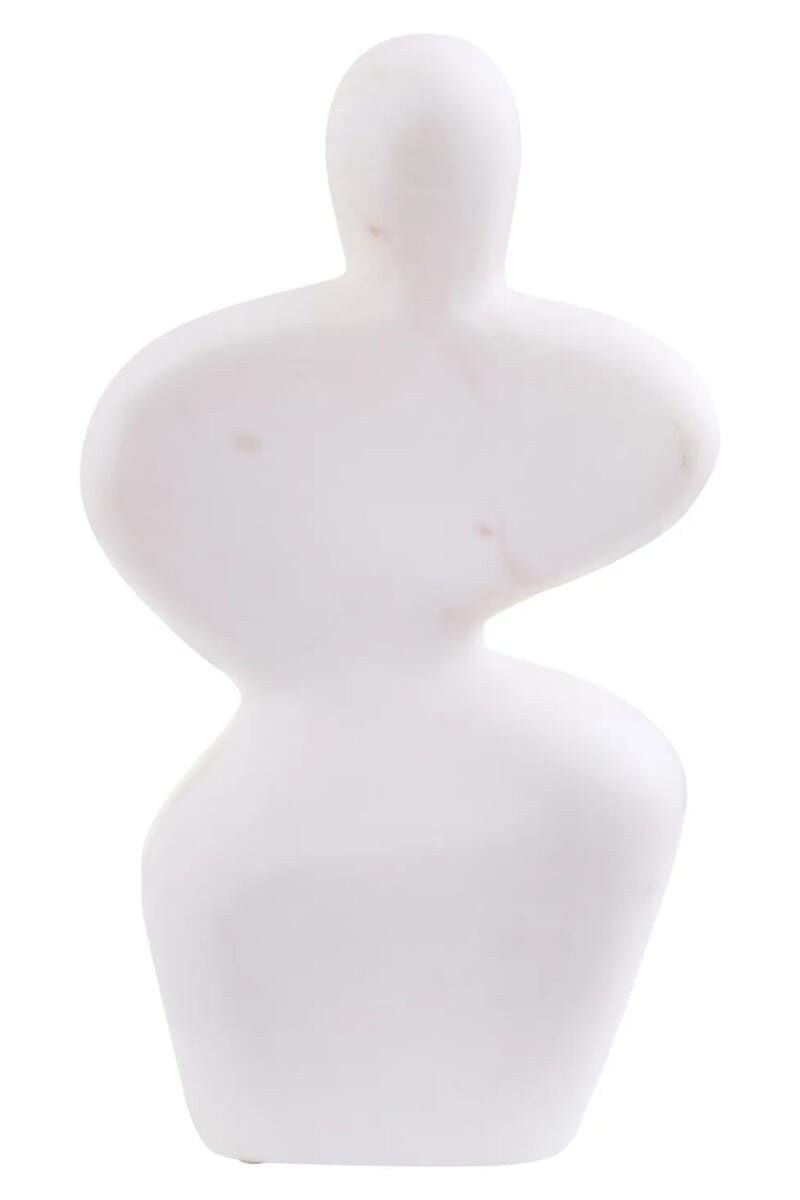 Esperance Accessories Savio White Marble Abstract Sculpture House of Isabella UK
