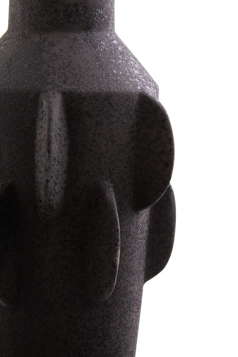 Esperance Accessories Sidra Large Black Textured Vase House of Isabella UK