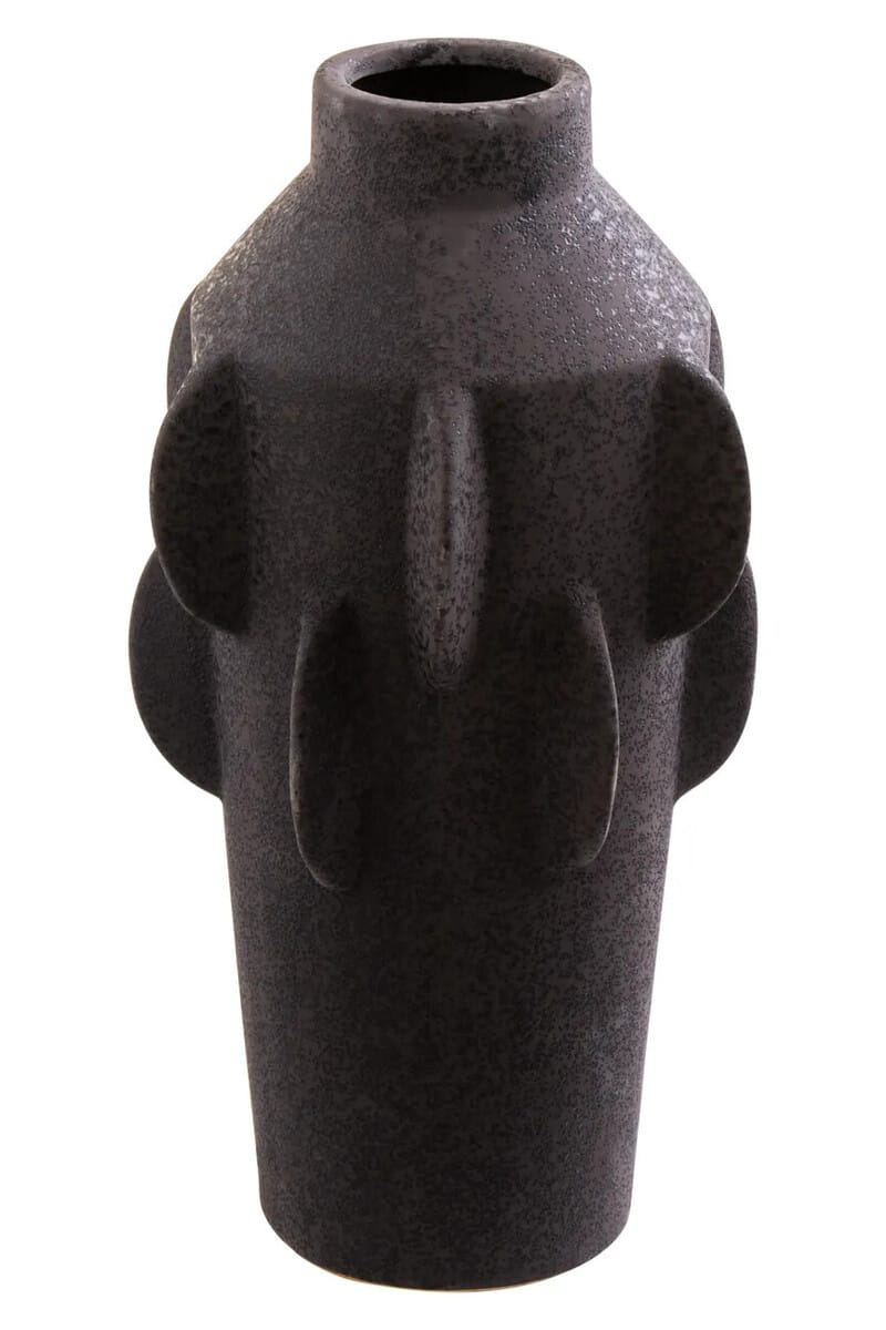 Esperance Accessories Sidra Large Black Textured Vase House of Isabella UK