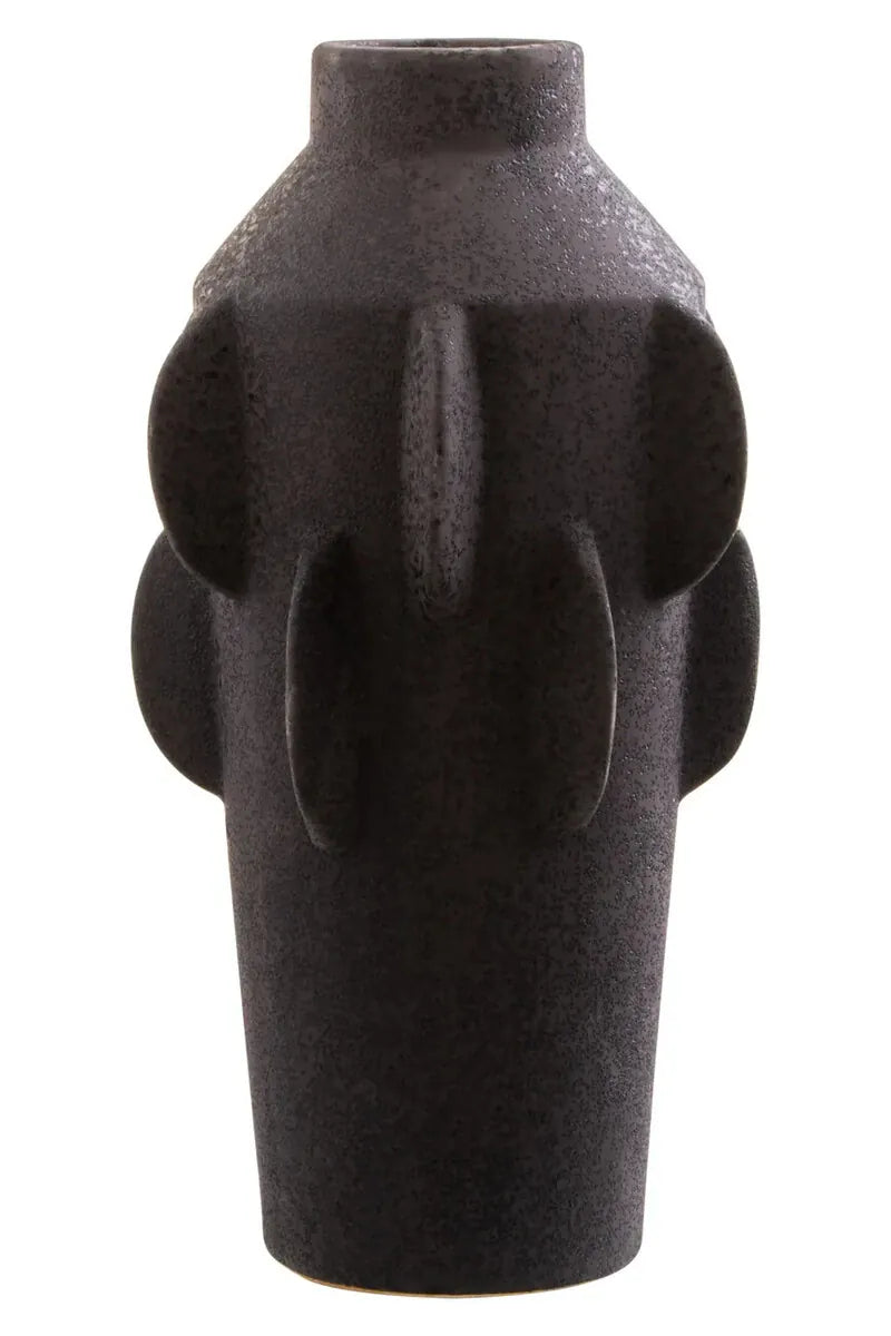 Esperance Accessories Sidra Large Black Textured Vase House of Isabella UK