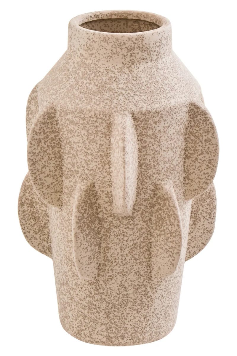 Esperance Accessories Sidra Large Cream Textured Vase House of Isabella UK