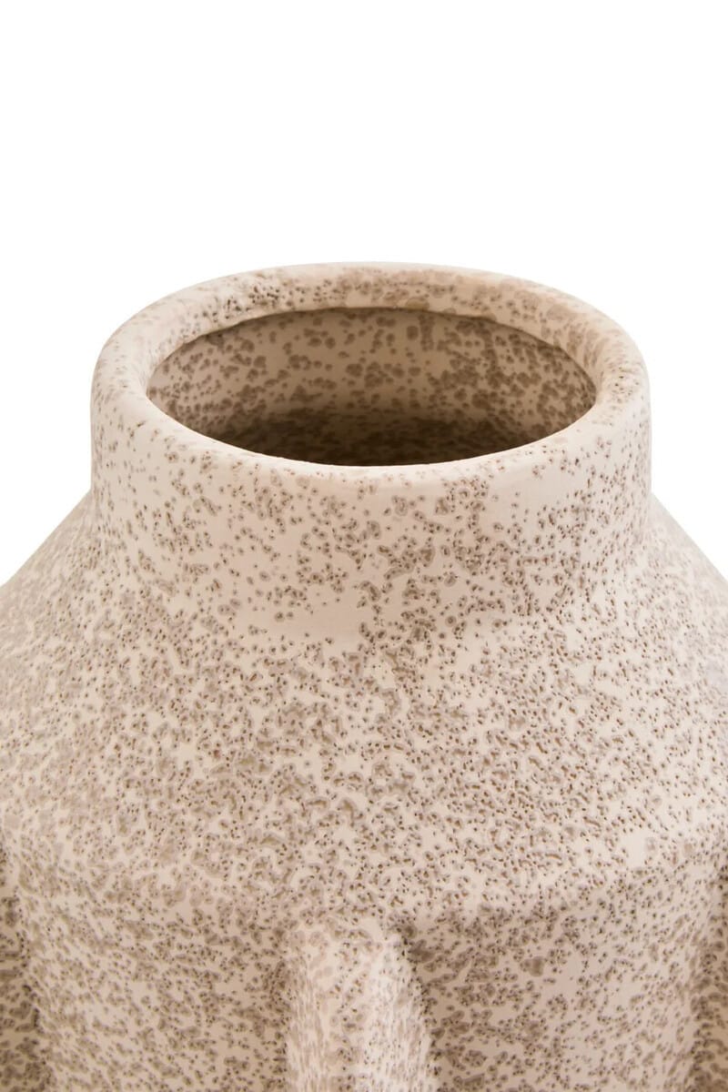 Esperance Accessories Sidra Large Cream Textured Vase House of Isabella UK