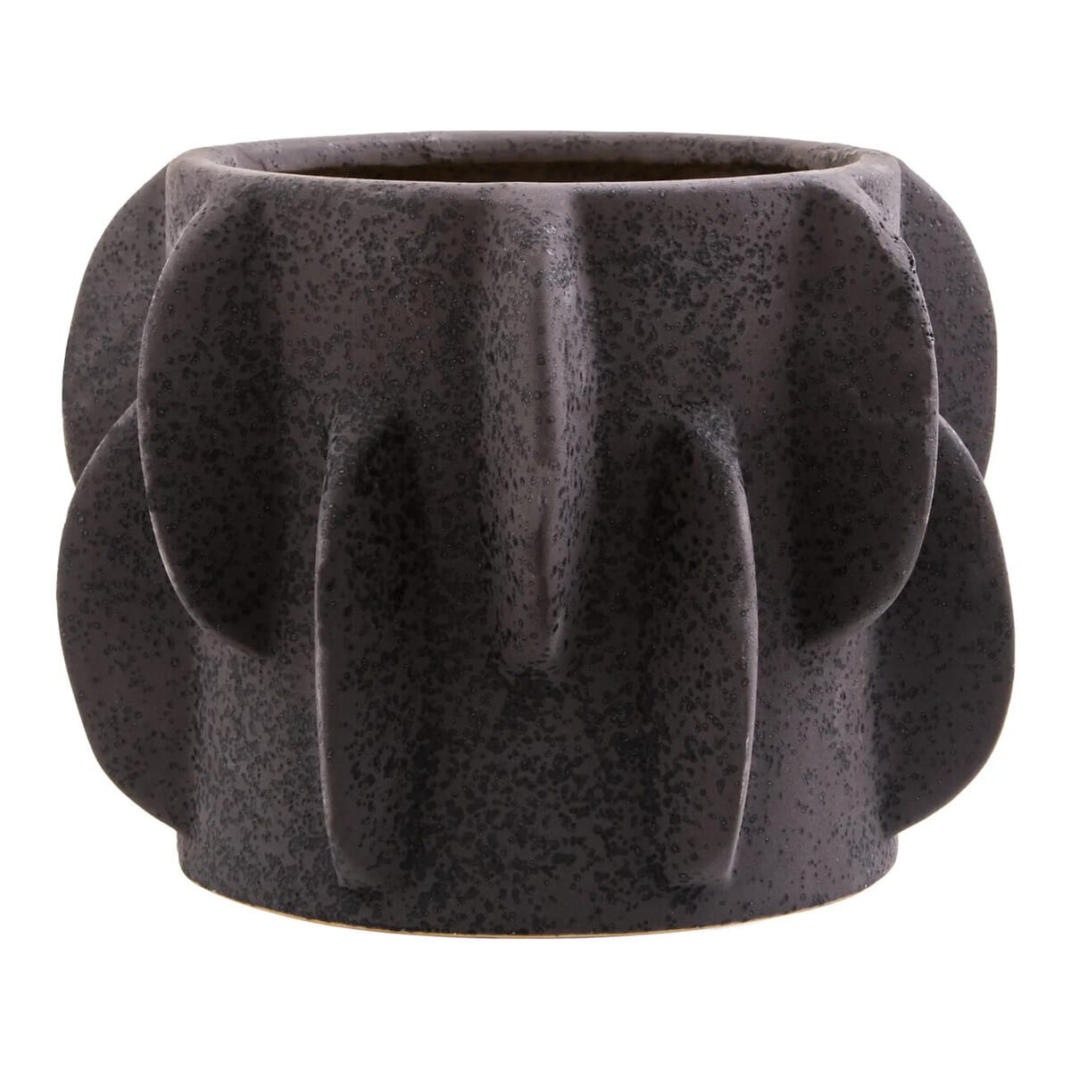 Esperance Accessories Sidra Small Black Textured Planter House of Isabella UK