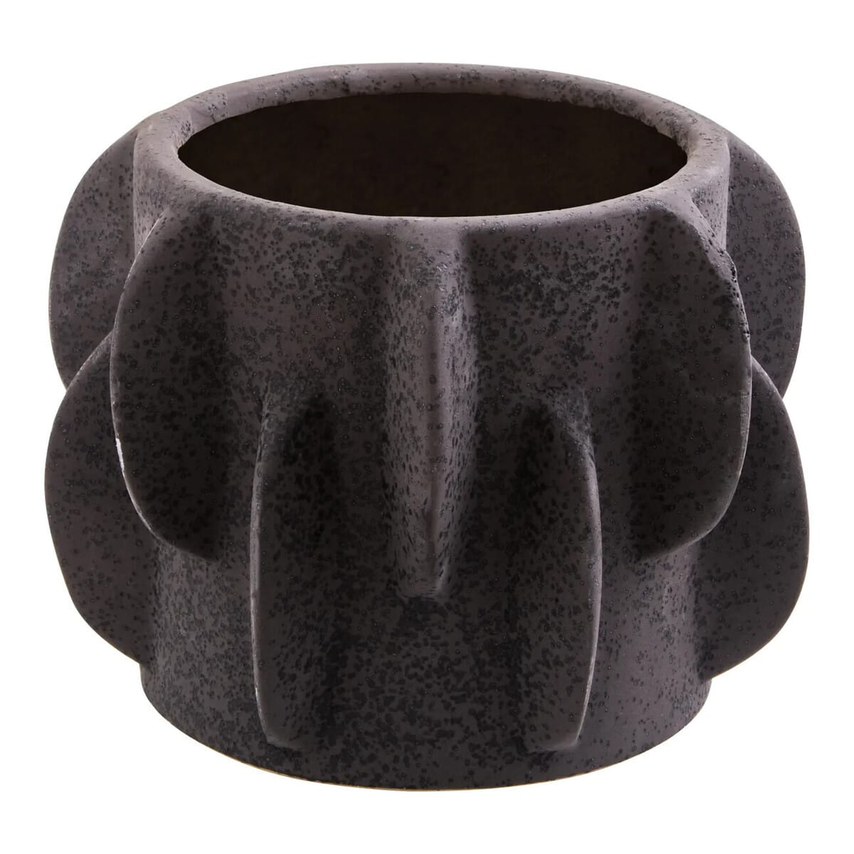 Esperance Accessories Sidra Small Black Textured Planter House of Isabella UK