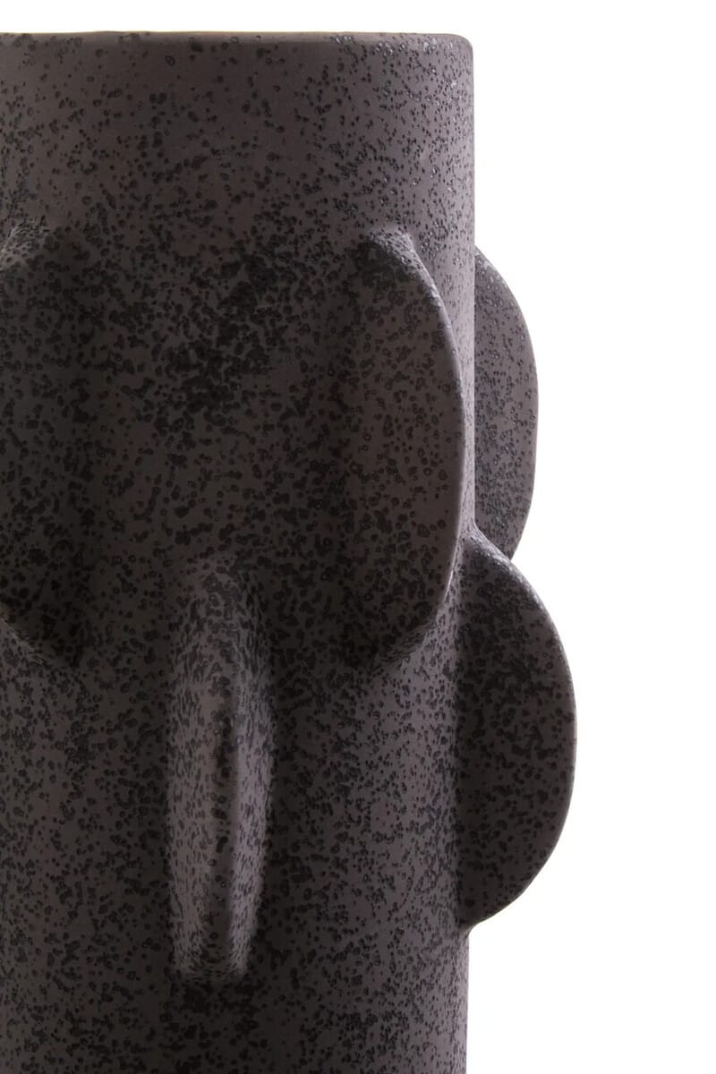 Esperance Accessories Sidra Small Black Textured Vase House of Isabella UK