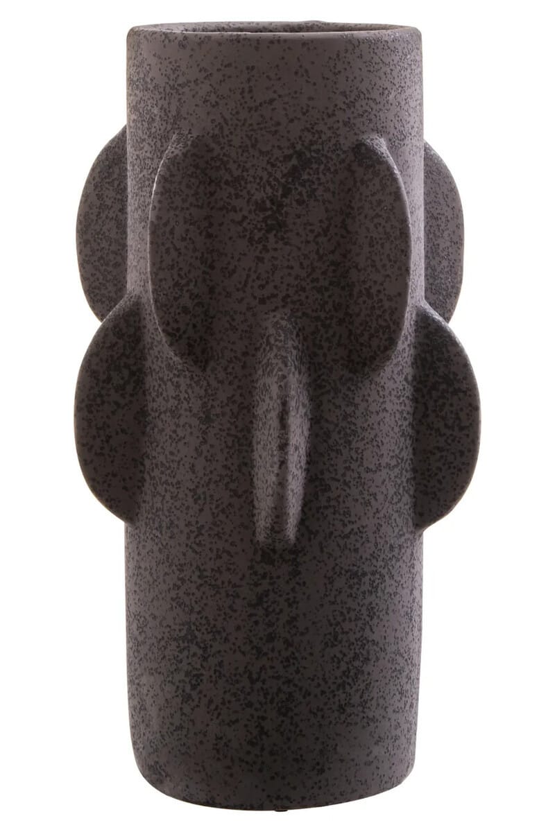 Esperance Accessories Sidra Small Black Textured Vase House of Isabella UK