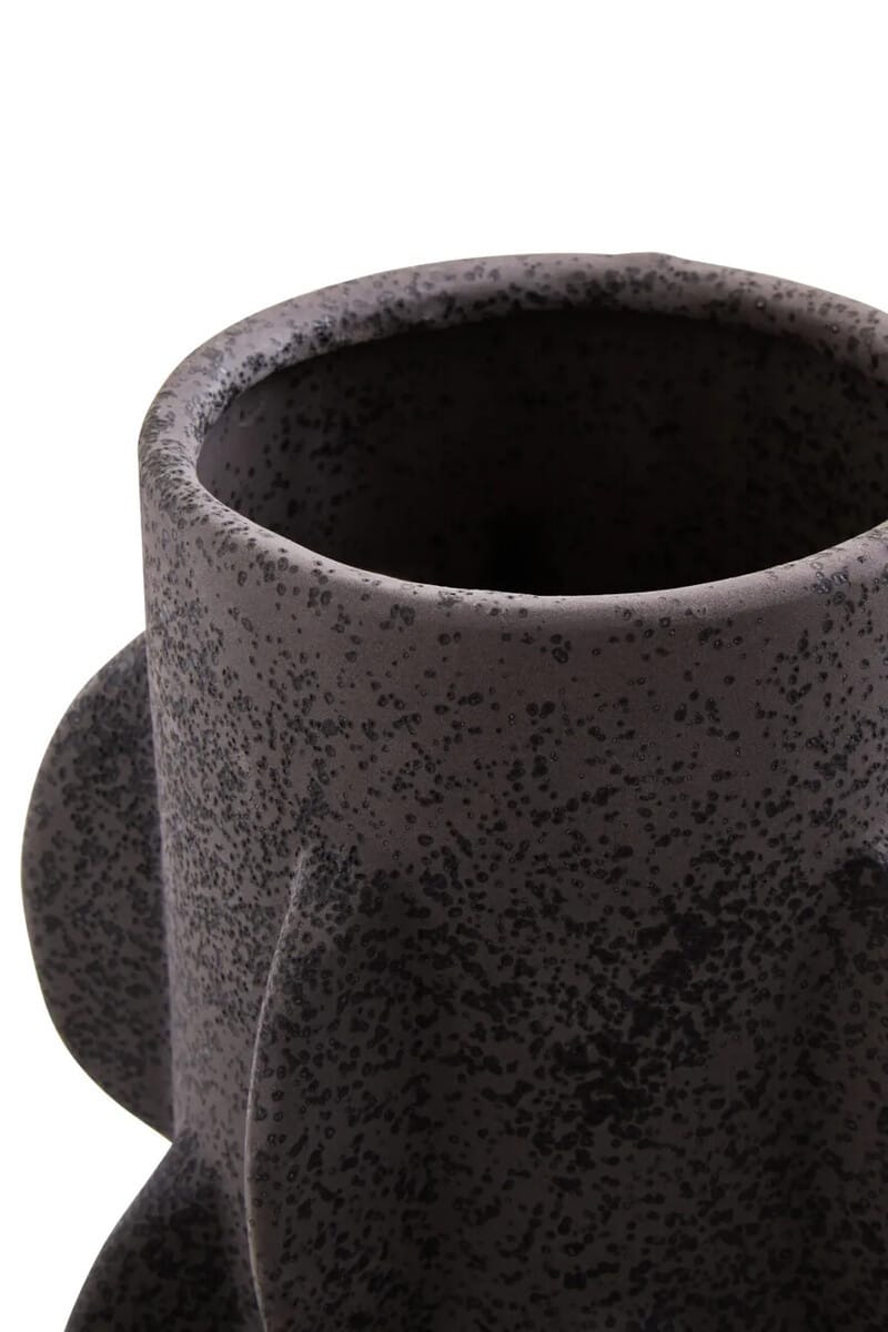 Esperance Accessories Sidra Small Black Textured Vase House of Isabella UK