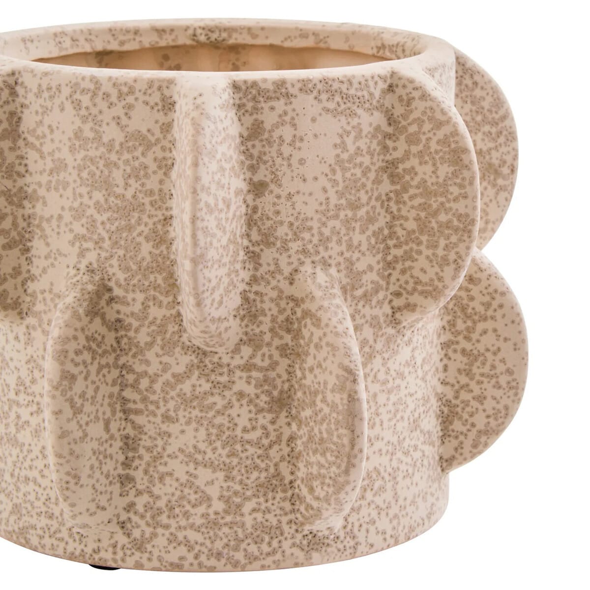 Esperance Accessories Sidra Small Cream Textured Planter House of Isabella UK
