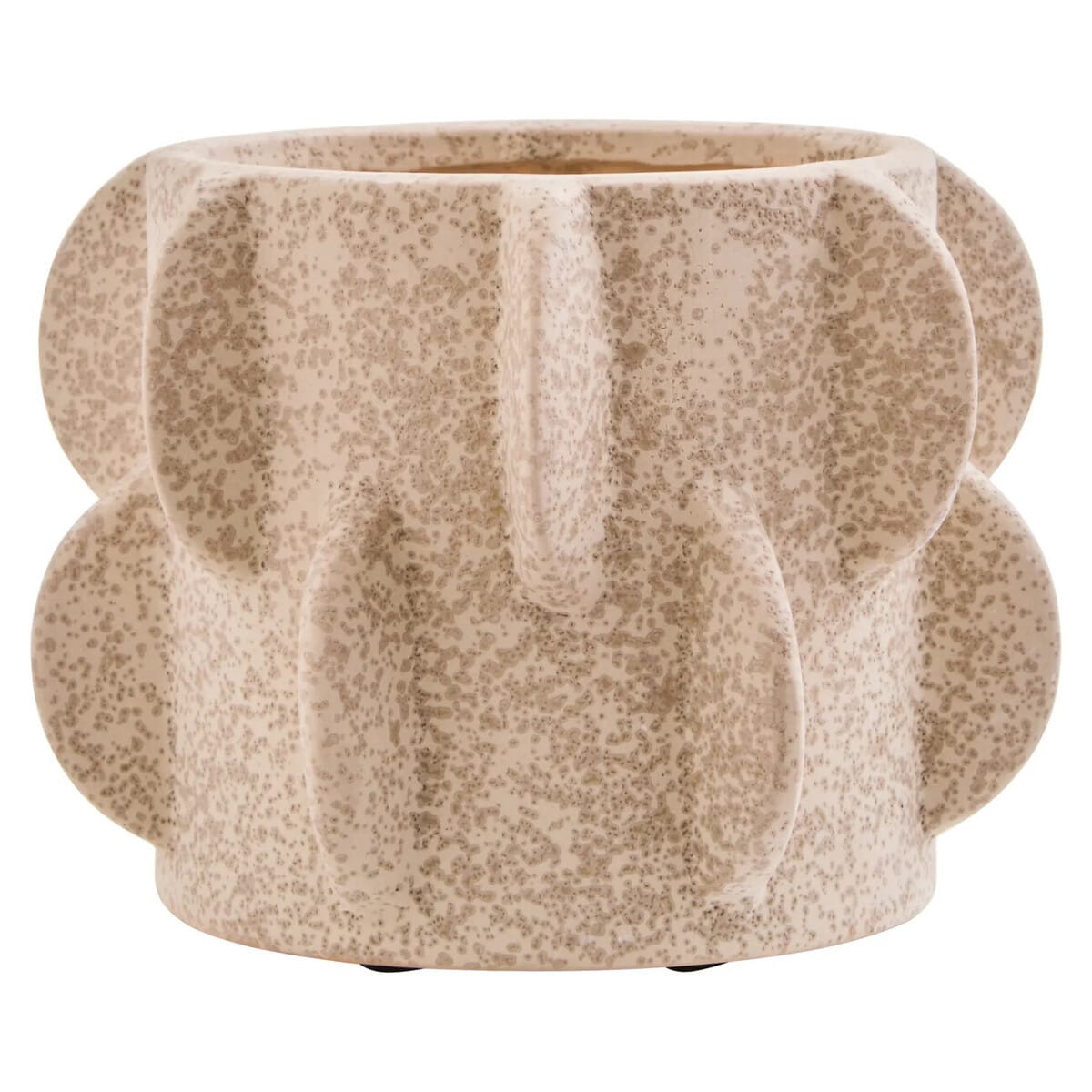 Esperance Accessories Sidra Small Cream Textured Planter House of Isabella UK