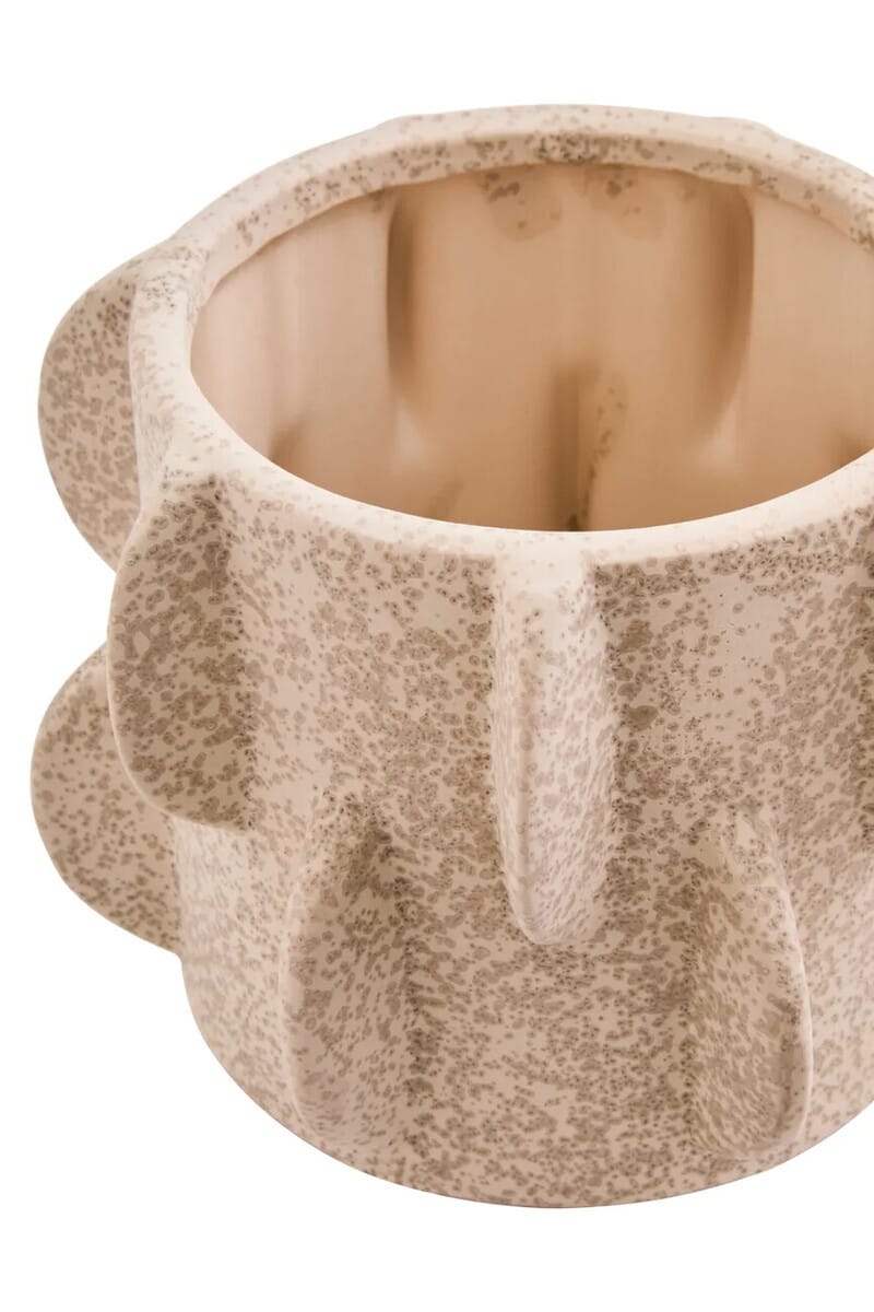 Esperance Accessories Sidra Small Cream Textured Planter House of Isabella UK