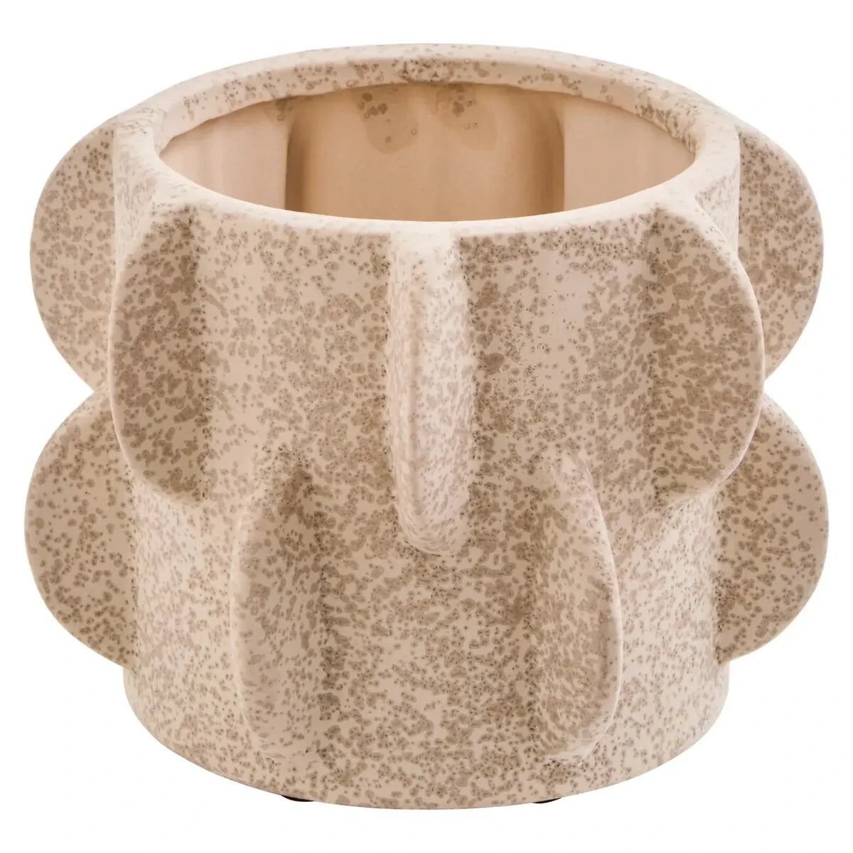 Esperance Accessories Sidra Small Cream Textured Planter House of Isabella UK