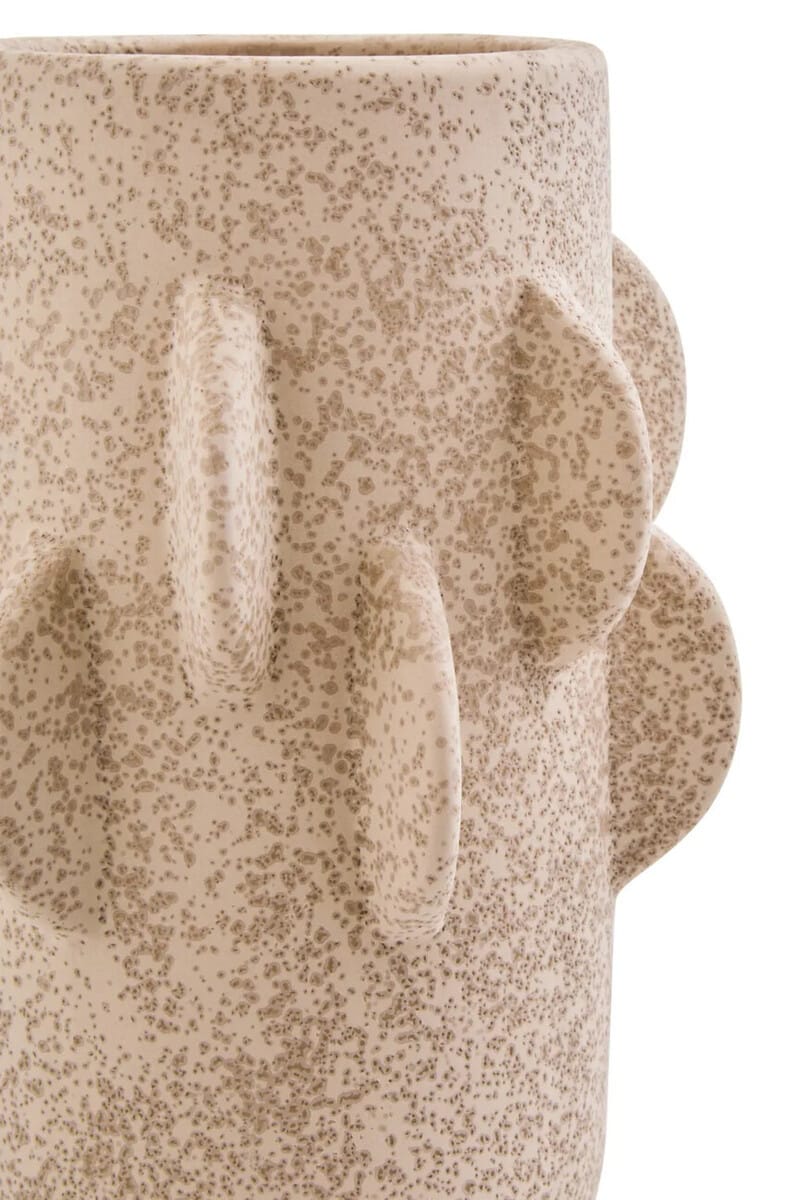 Esperance Accessories Sidra Small Cream Textured Vase House of Isabella UK