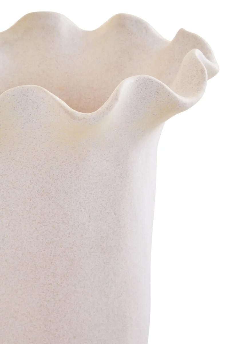 Esperance Accessories Sonata Large Cream Fluted Vase House of Isabella UK