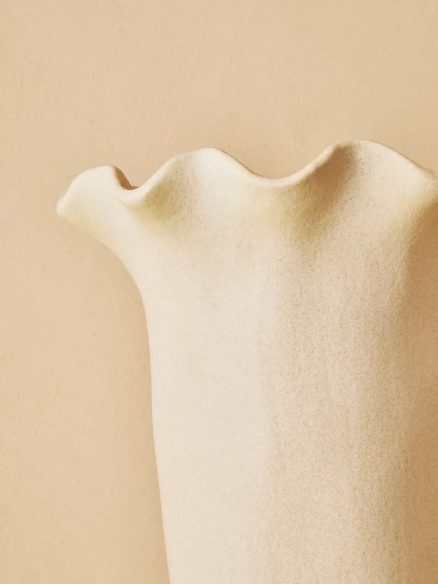 Esperance Accessories Sonata Large Cream Fluted Vase House of Isabella UK