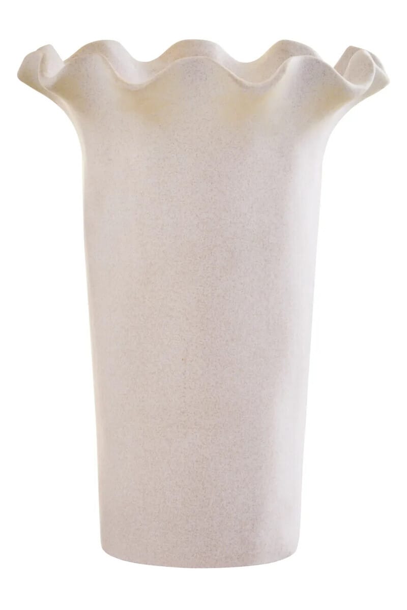 Esperance Accessories Sonata Large Cream Fluted Vase House of Isabella UK