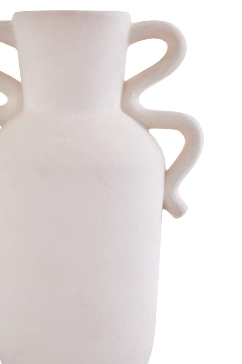 Esperance Accessories Sonata Large White Vase with Abstract Handles House of Isabella UK
