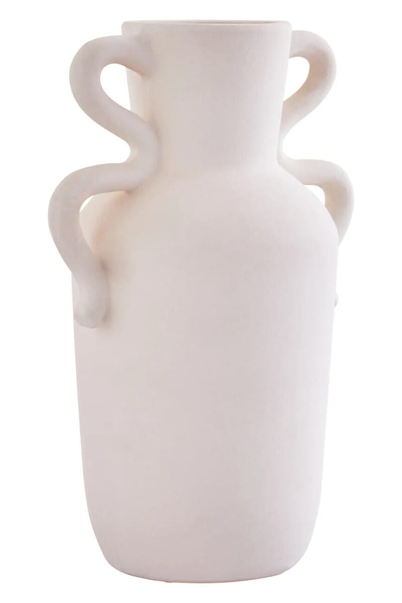 Esperance Accessories Sonata Large White Vase with Abstract Handles House of Isabella UK