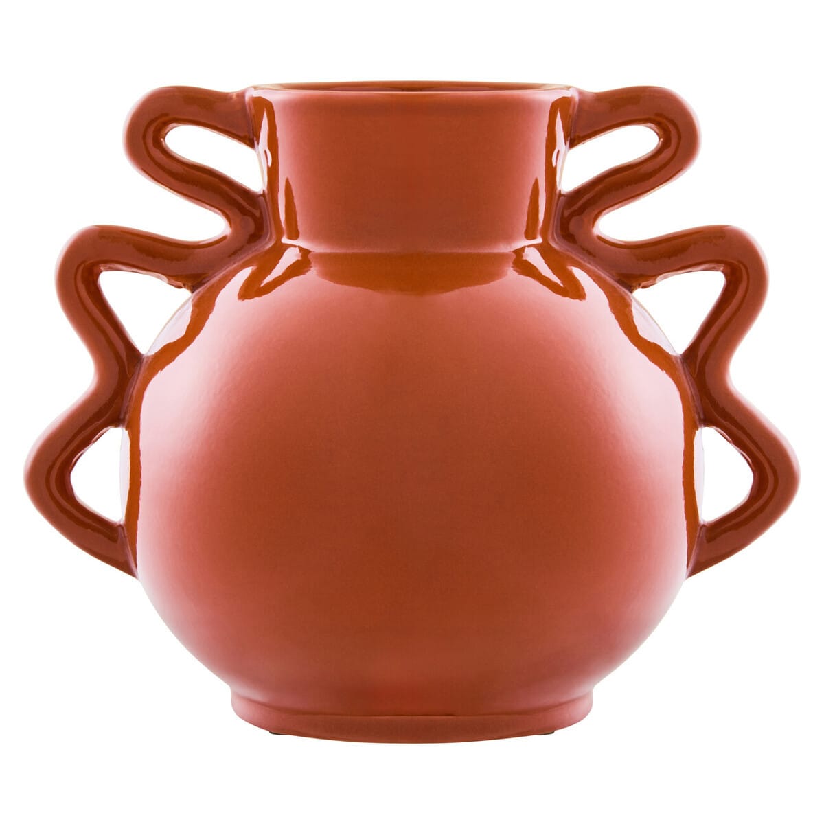 Esperance Accessories Sonata Small Burnt Orange Vase with Abstract Handles House of Isabella UK