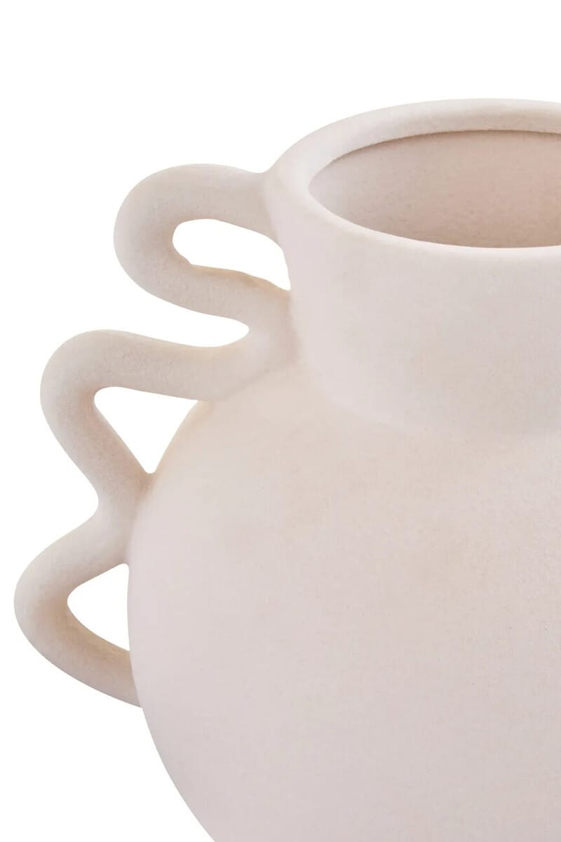 Esperance Accessories Sonata Small White Vase with Abstract Handles House of Isabella UK