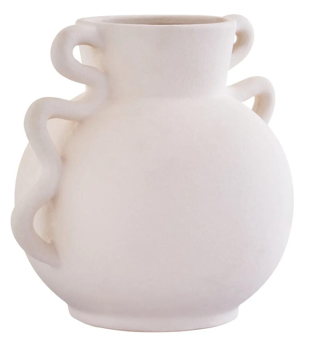 Esperance Accessories Sonata Small White Vase with Abstract Handles House of Isabella UK