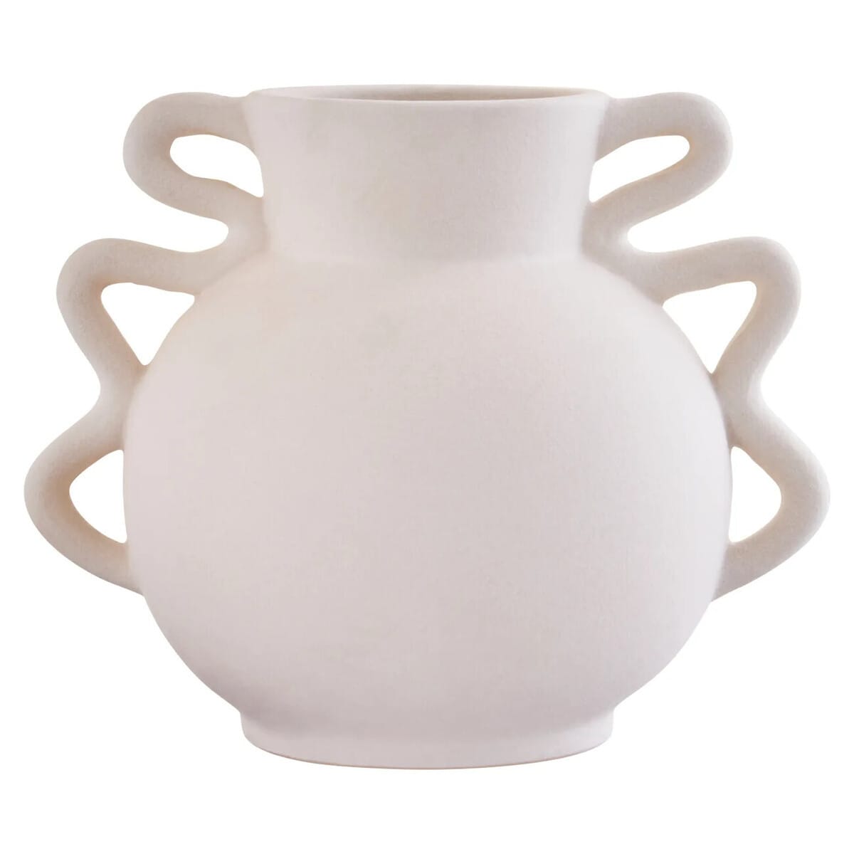 Esperance Accessories Sonata Small White Vase with Abstract Handles House of Isabella UK