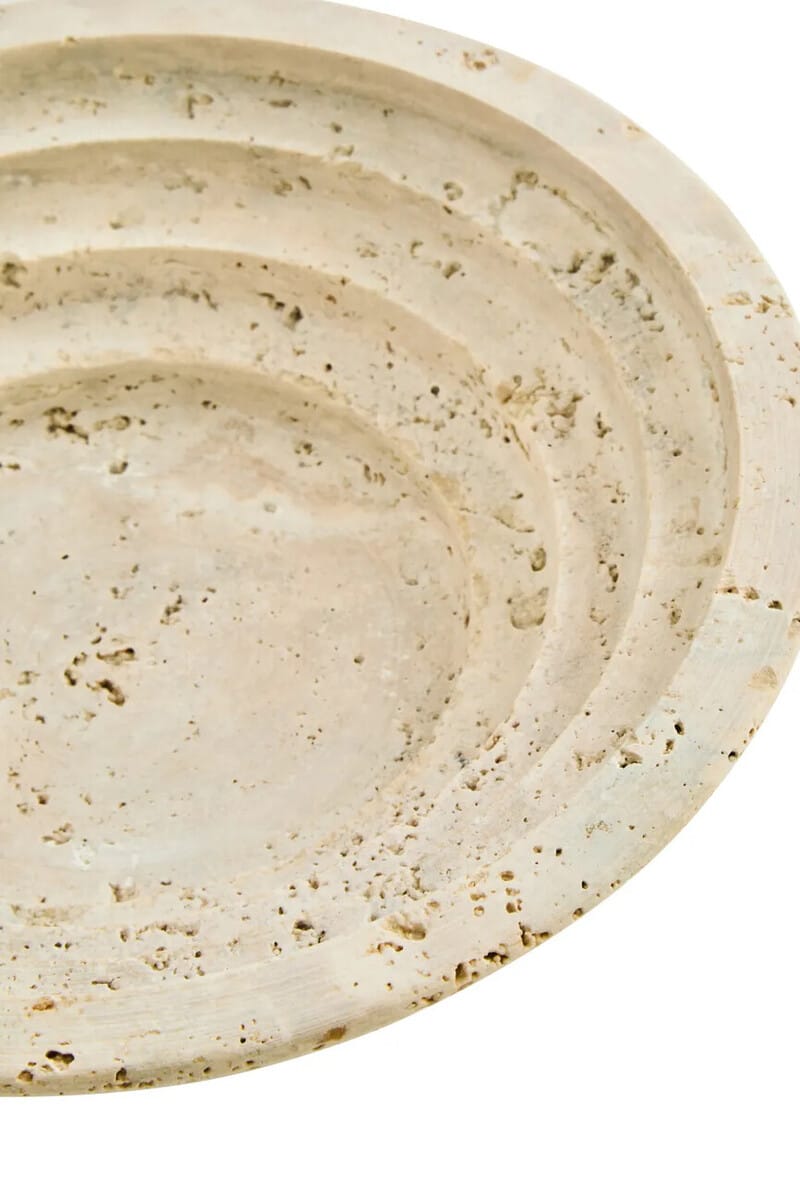 Esperance Accessories Tibor Travertine Round Tapered Bowl House of Isabella UK