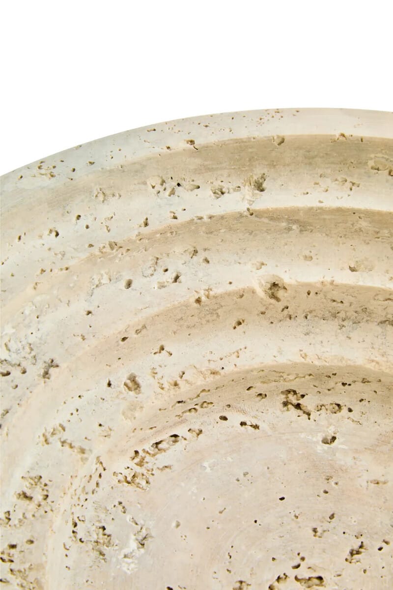 Esperance Accessories Tibor Travertine Round Tapered Bowl House of Isabella UK