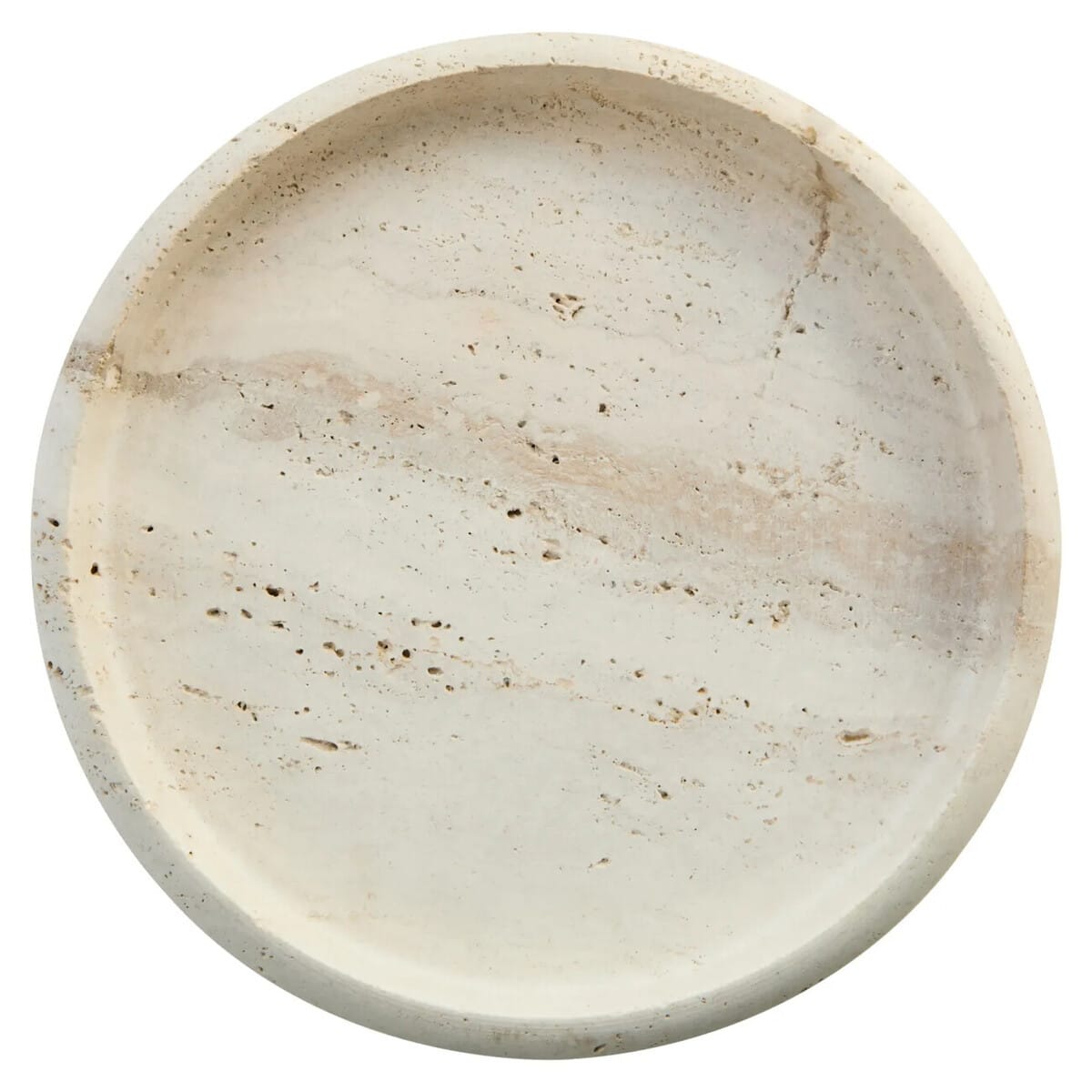 Esperance Accessories Tibor Travertine Round Tray House of Isabella UK