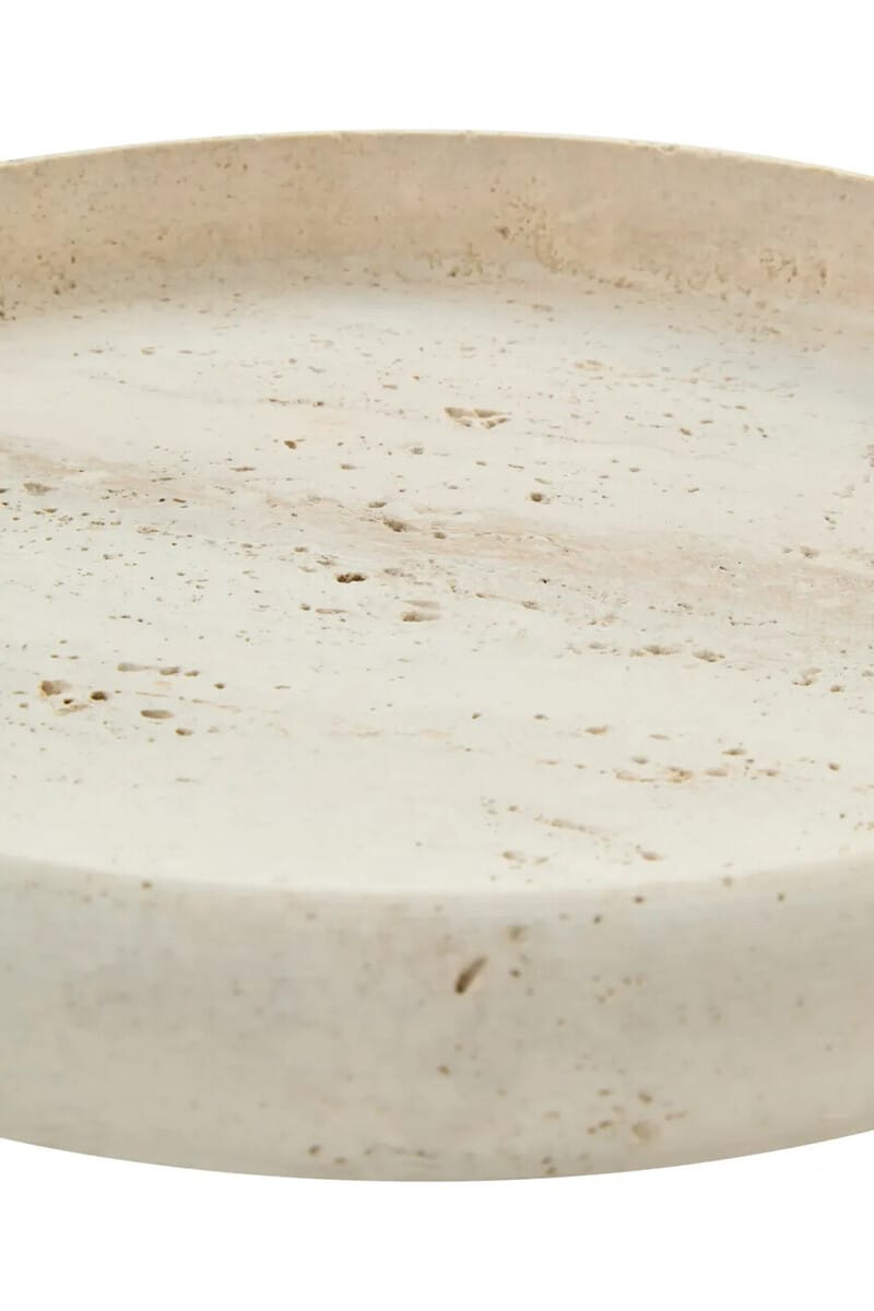 Esperance Accessories Tibor Travertine Round Tray House of Isabella UK
