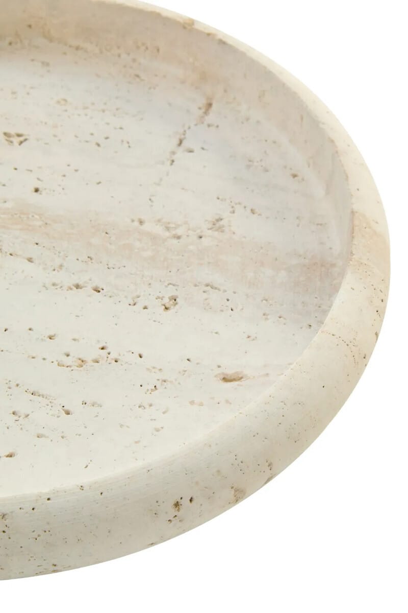 Esperance Accessories Tibor Travertine Round Tray House of Isabella UK