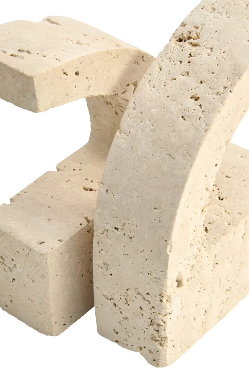 Esperance Accessories Tibor Travertine Set of Two Comma Bookends House of Isabella UK