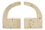 Esperance Accessories Tibor Travertine Set of Two Comma Bookends House of Isabella UK