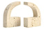 Esperance Accessories Tibor Travertine Set of Two Comma Bookends House of Isabella UK