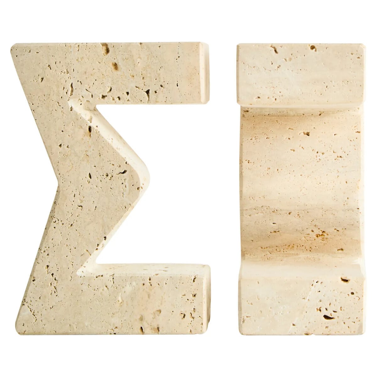 Esperance Accessories Tibor Travertine Set of Two Sigma Bookends House of Isabella UK