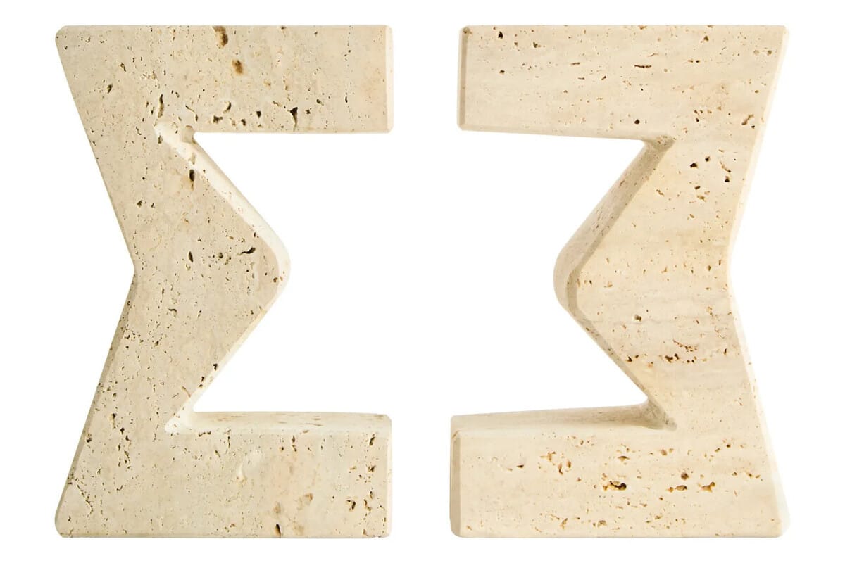 Esperance Accessories Tibor Travertine Set of Two Sigma Bookends House of Isabella UK