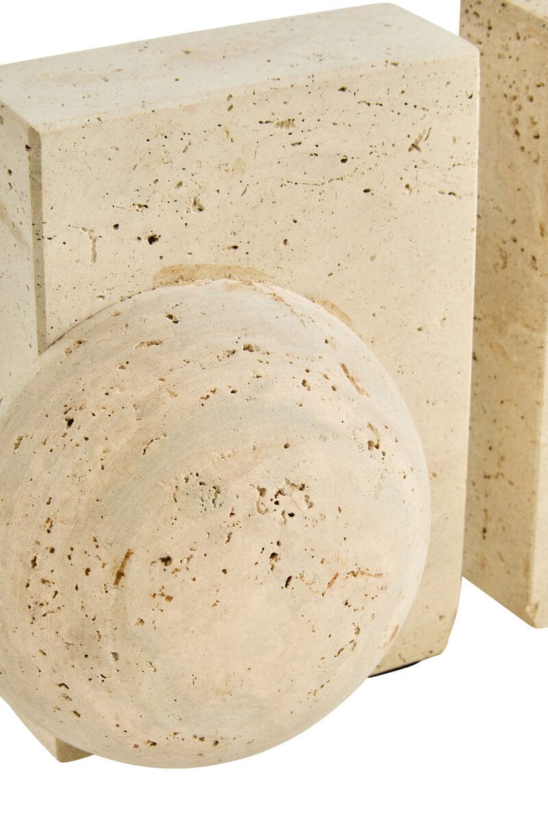 Esperance Accessories Tibor Travertine Set of Two Spherical Bookends House of Isabella UK