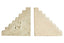 Esperance Accessories Tibor Travertine Set of Two Stair Design Bookends House of Isabella UK