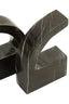 Esperance Accessories Zoro Black and White Marble Set of Two Comma Bookends House of Isabella UK