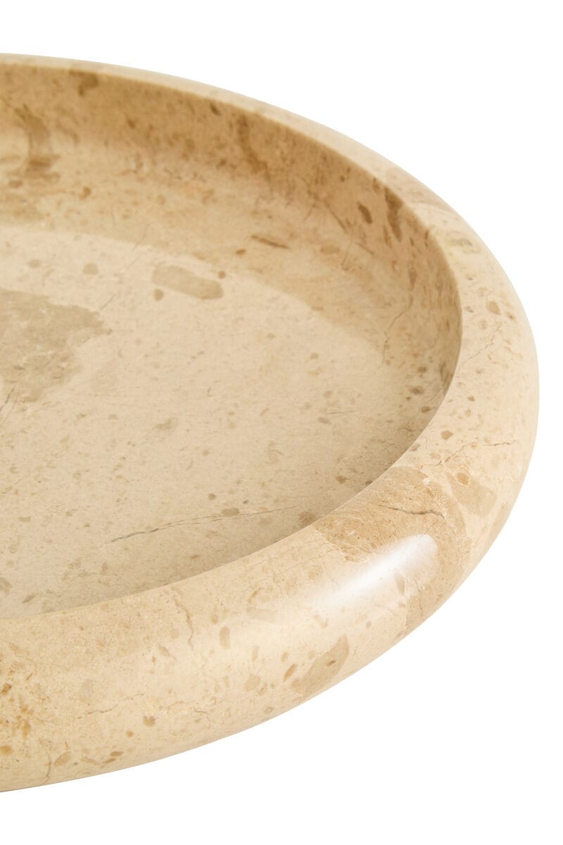 Esperance Accessories Zoro Cream Marble Round Tray House of Isabella UK